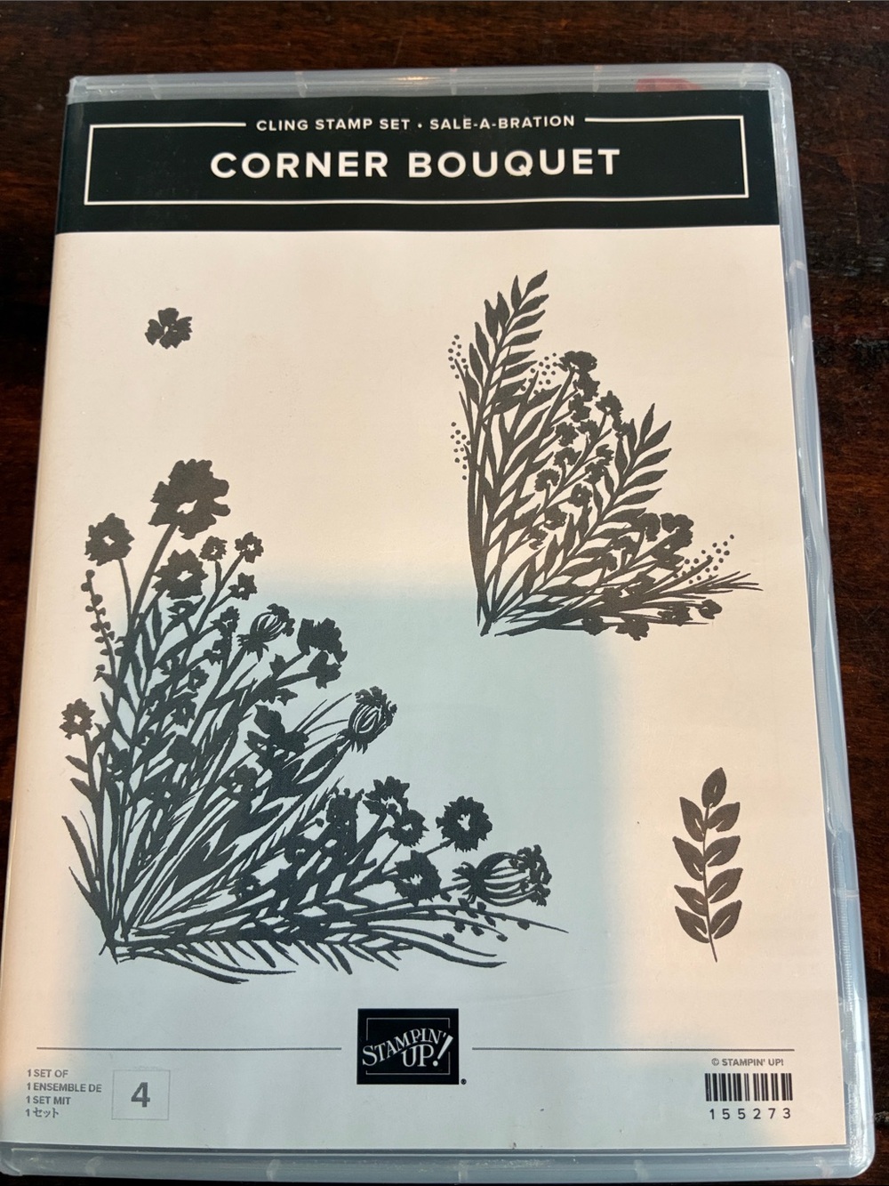 Stampin' Up! Corner Bouquet Floral Cling Stamp Set